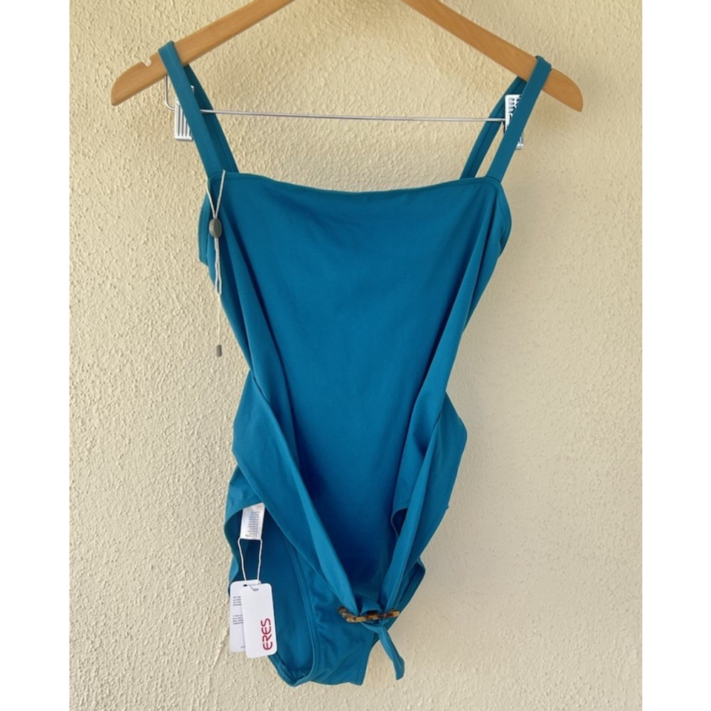 NWT Eres Guilty Belted Swimsuit Turquoise Women’s Size FR 42 US 10 - Picture 2 of 8